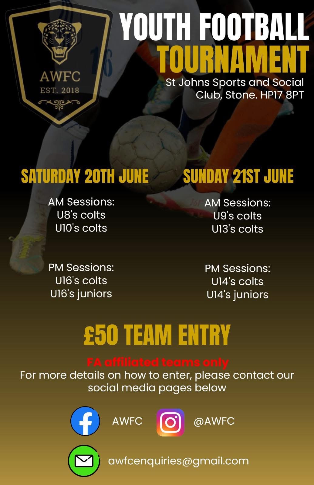 Awfc AWFC Youth Football Tournament 2026 | Junior Grassroots Hub